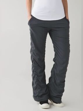 Lululemon Studio Pant II Lined Dark Slate Yoga Pants Women's Size 6